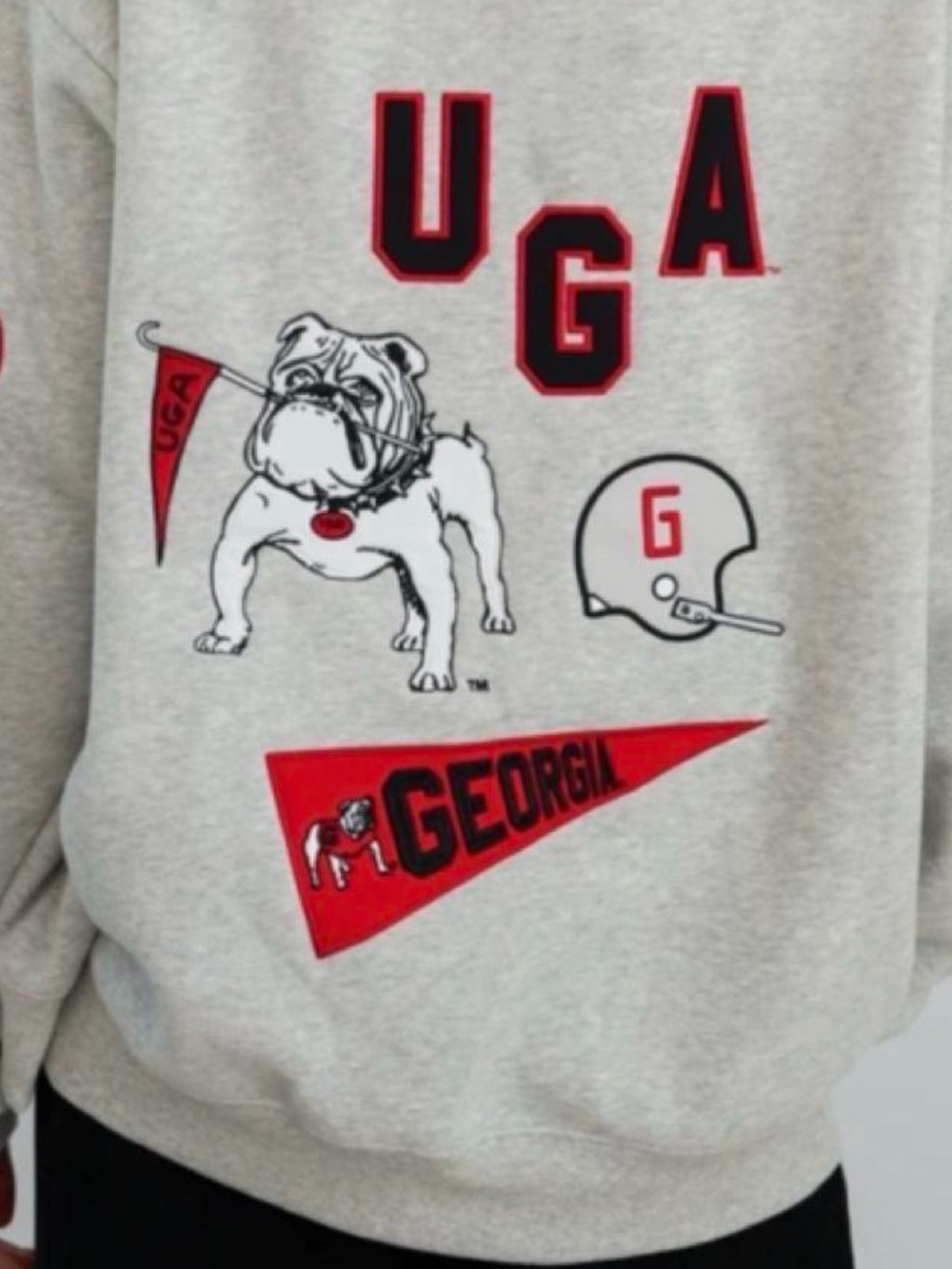 Parke 47 grey XXL UGA GA Bulldogs Grey mockneck